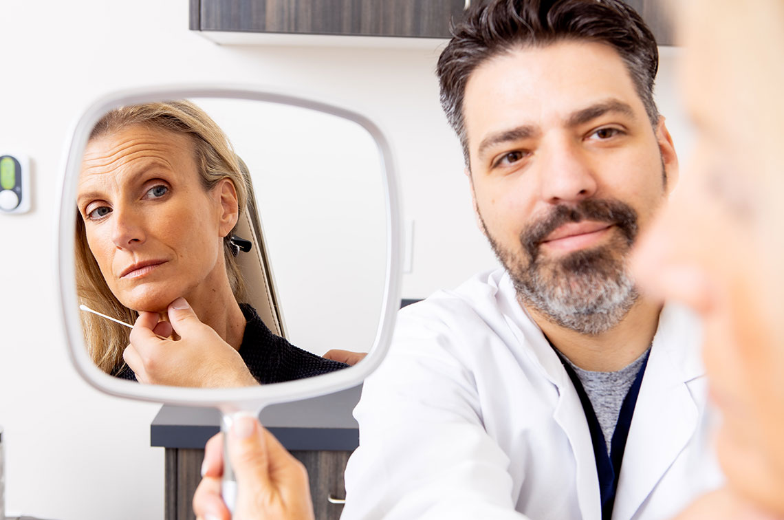 doctor vial with patient